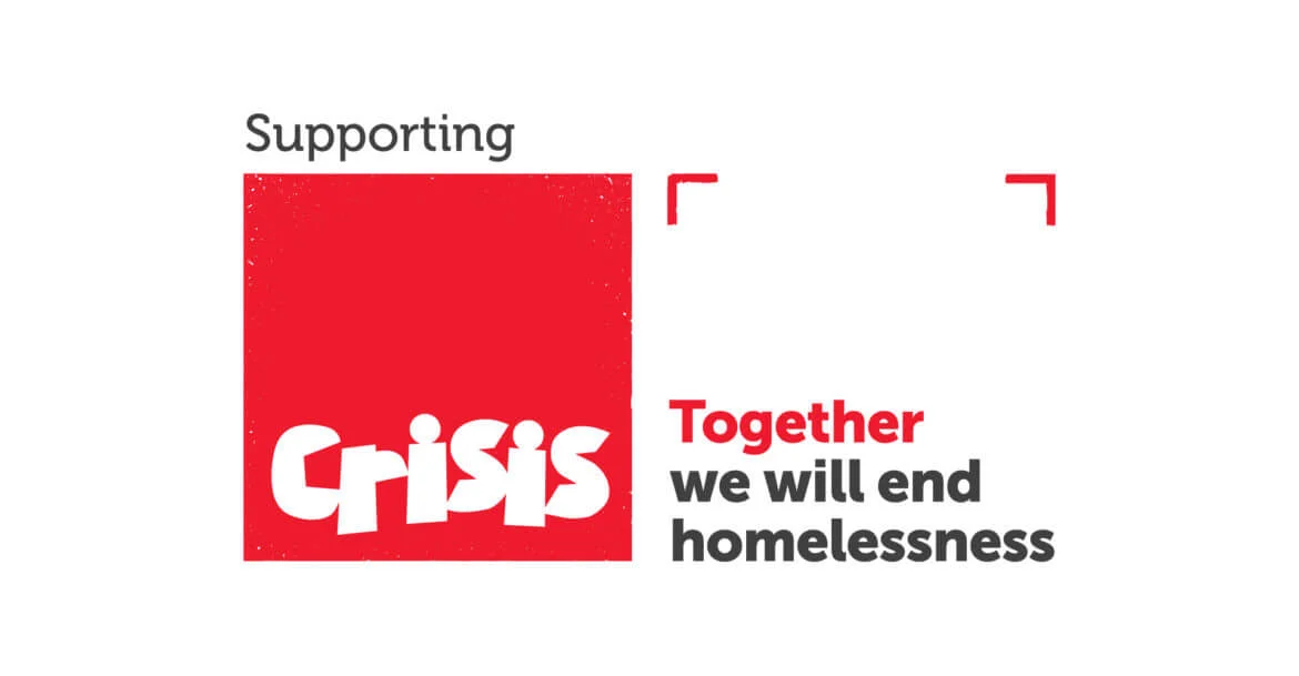 a red and white poster with words that say,'supporting, together, we will end homelessness