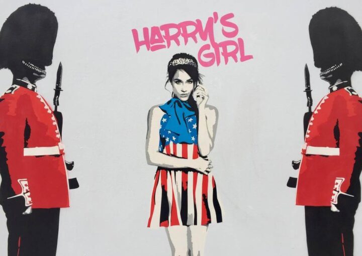 一幅身穿制服、手持枪支的女人的画