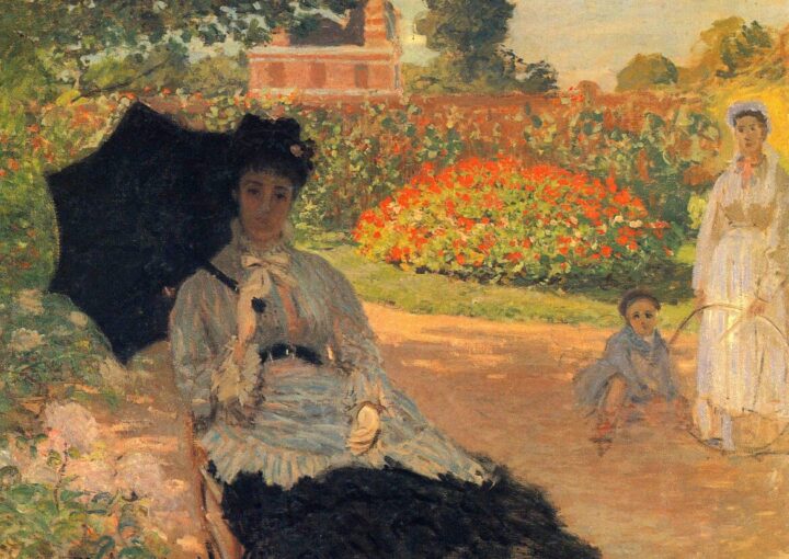 Excelente guía de nutrición para niñeras 2 una pintura de una mujer sosteniendo un paraguas